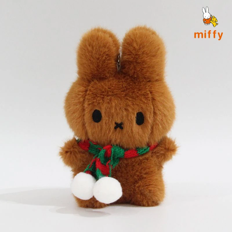 Kawaii Miffy Plüschpuppe, mehrere Stile, kreativer gestreifter Schal, flauschiger Stofftier-Rucksack, kuschelige Anime-Accessoires, perfektes Geschenk