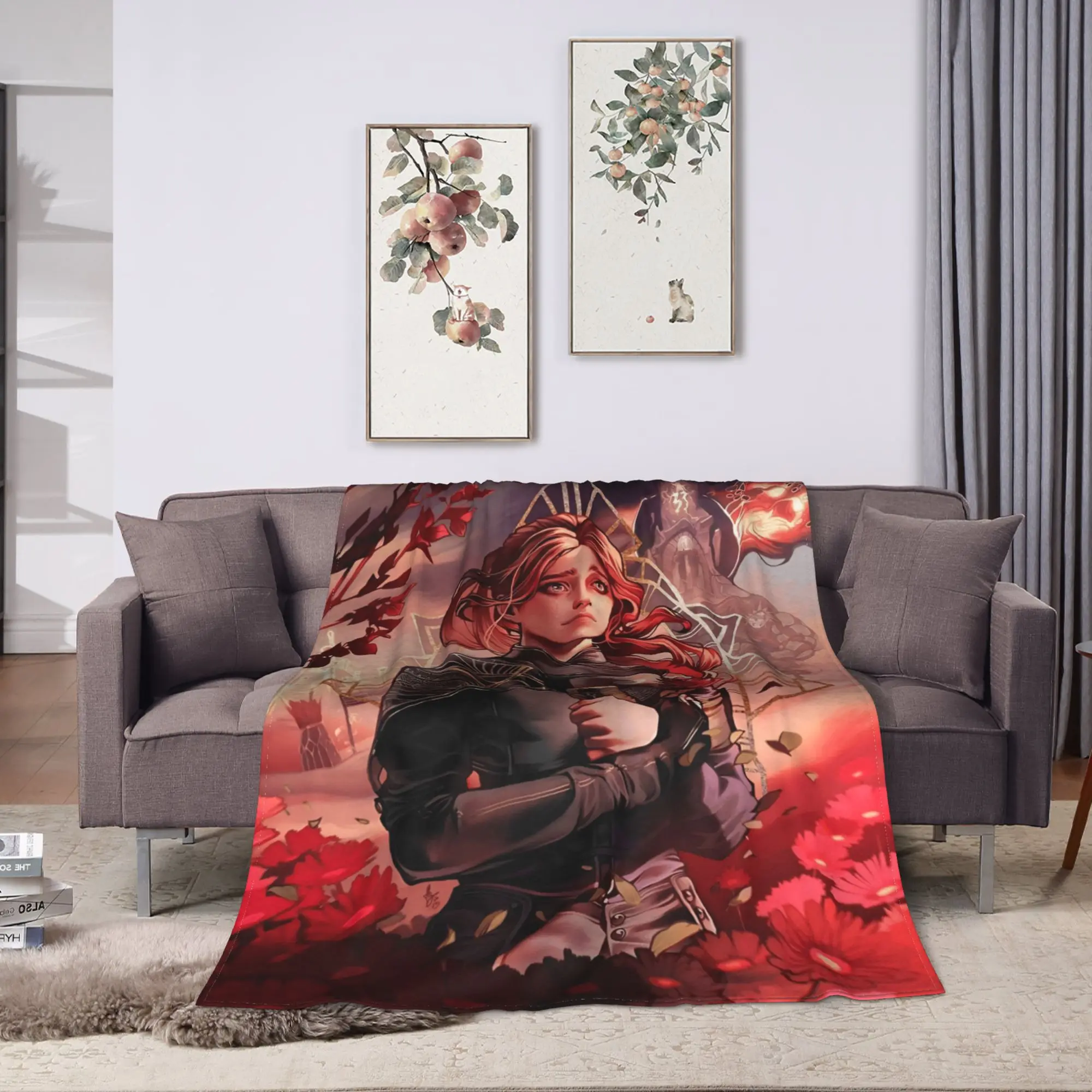 Warm Soft Blankets Airplane Travel Clair Obscur Expedition 33 Game Bedding Throws  Flannel Bedspread For Home Decor Sofa Bed