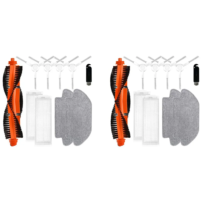 2 مجموعة ل Xiaomi S12 / B106GL / S10 فرشاة جانبية رئيسية فلتر HEPA ممسحة قماش روبوت مكانس قطع غيار ملحقات استبدال