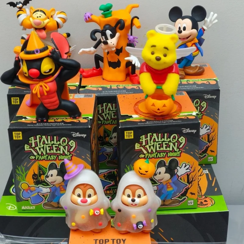 

New Diseny Halloween Fantasy Night Series Blind Box Cartoon Creative Exquisite Desktop Model Ornaments Surprise Halloween Gift