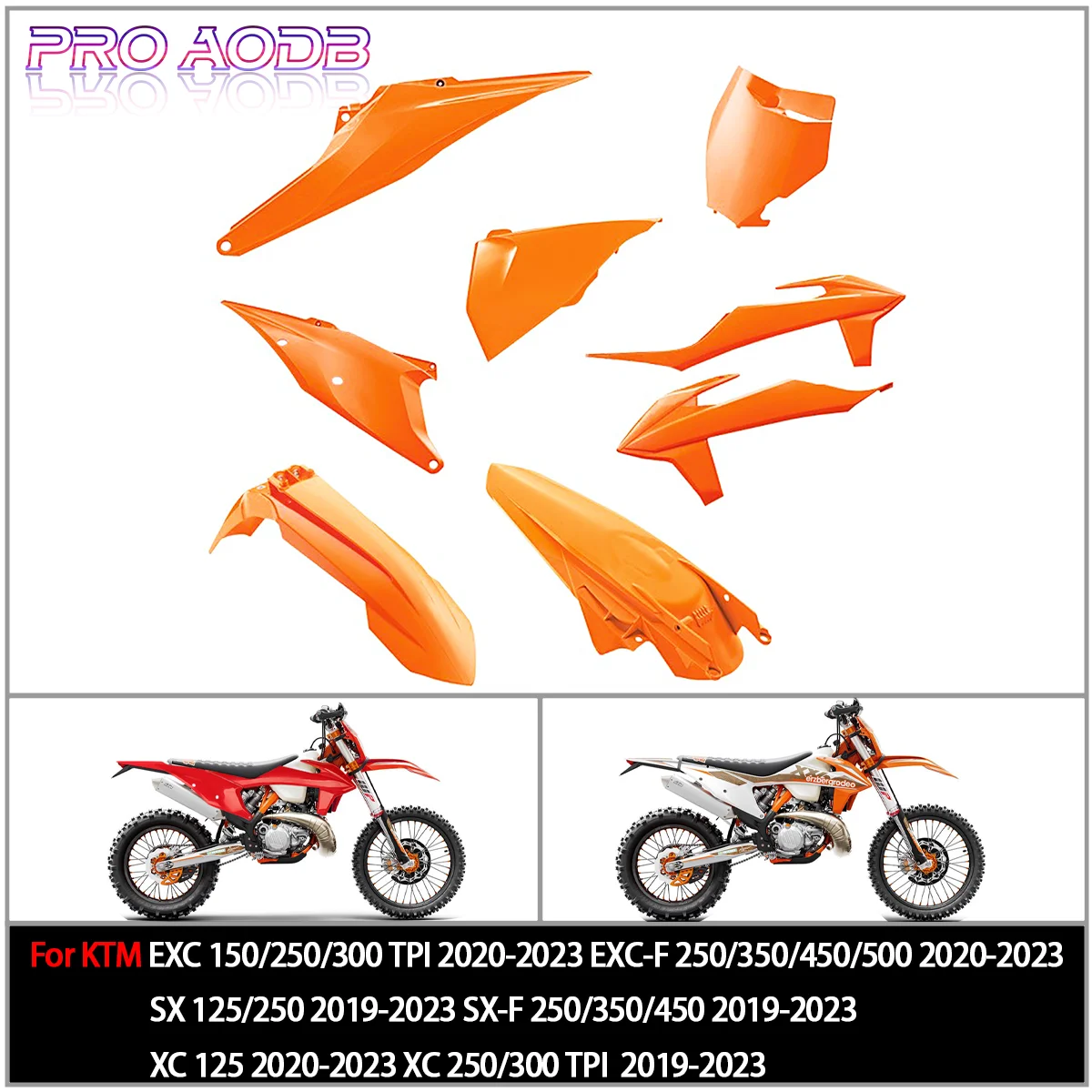 

High-Quality Complete Body Plastics Fende Kits For KTM EXC EXC-F SX-F XC XC-F XCF-W 125 250 300 350 450 Dirt Bike Motocross