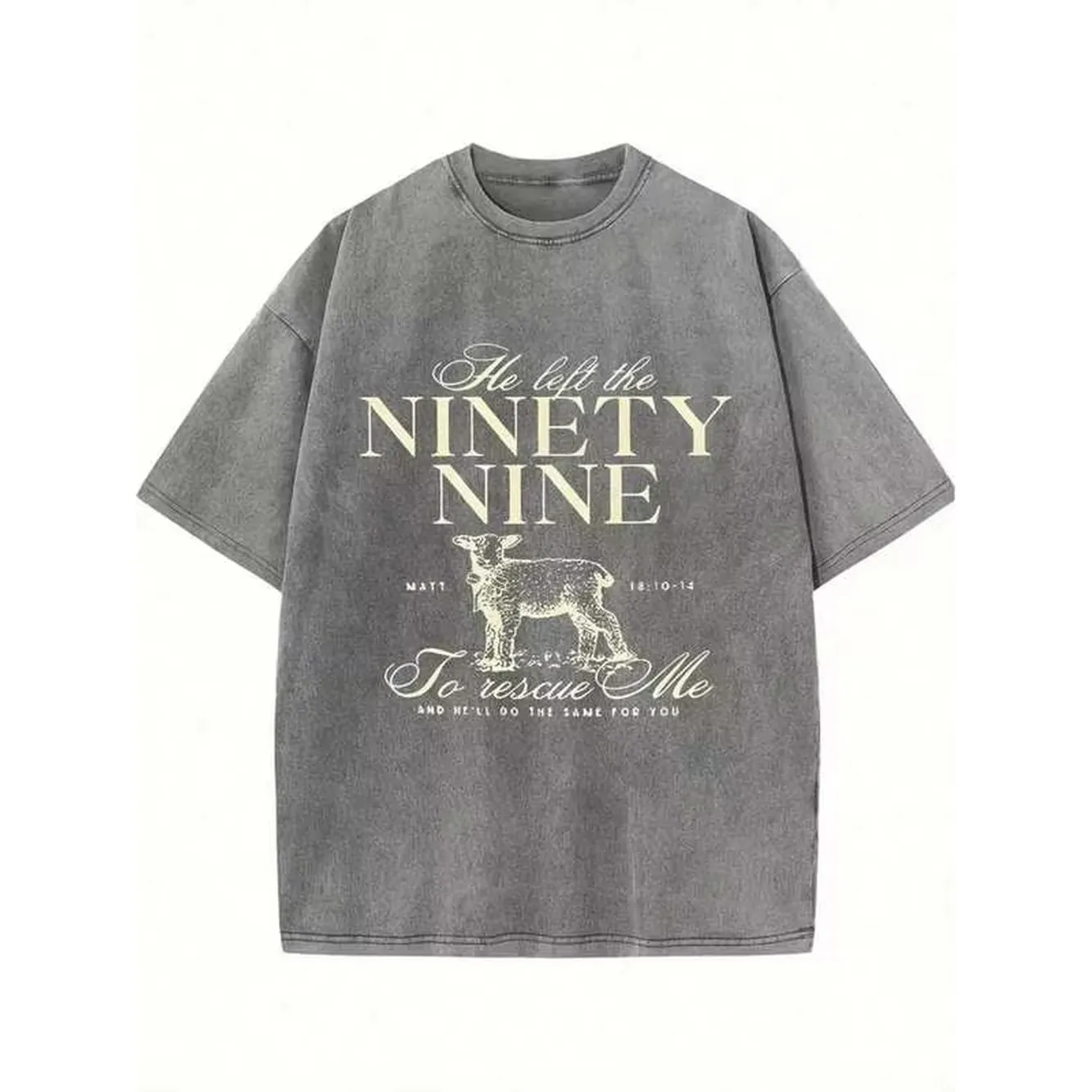He Left A 99 Printed T-Shirt, 1 Piece, 230g Washed, High-Quality Wax Printed Cotton Retro Fashion Brand T-Shirt, With A Certain Thickness Suitable For Summer T-Shirts, Holiday Gifts