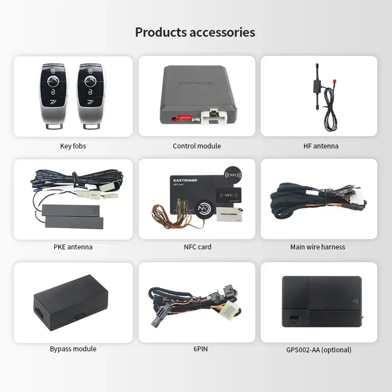 EASYGUARD CAN BUS PKE Remote Starter Fit For 19-22 Benz GLc X253/ 19-21 C Class W205/ 21-23 E CLASS W213