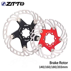 ZTTO MTB Bicycle DH Disc Brake Floating Rotor 140mm 160mm 180mm 203mm 6 bolts Rotor DH Steel Mountain Bike Rotor 44mm Hole Pitch