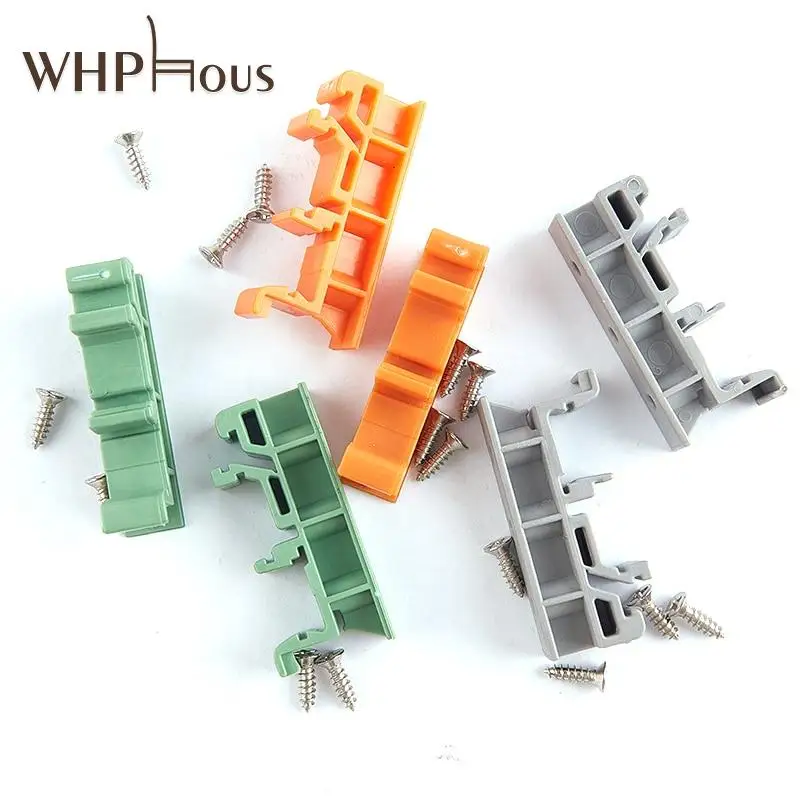 2pcs PCB 25mm DIN Rail Mounting Adapter Circuit Board Bracket Holder Carrier Clips Control Board Adapter