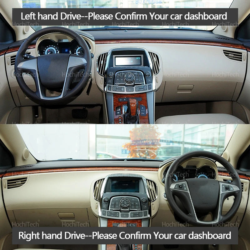 New Anti-UV Suede Leather Dashmat Dashboard Cover Sun Shade Black Carpet Pad for Buick Allure LaCrosse Alpheon 2Gen 2010-2016