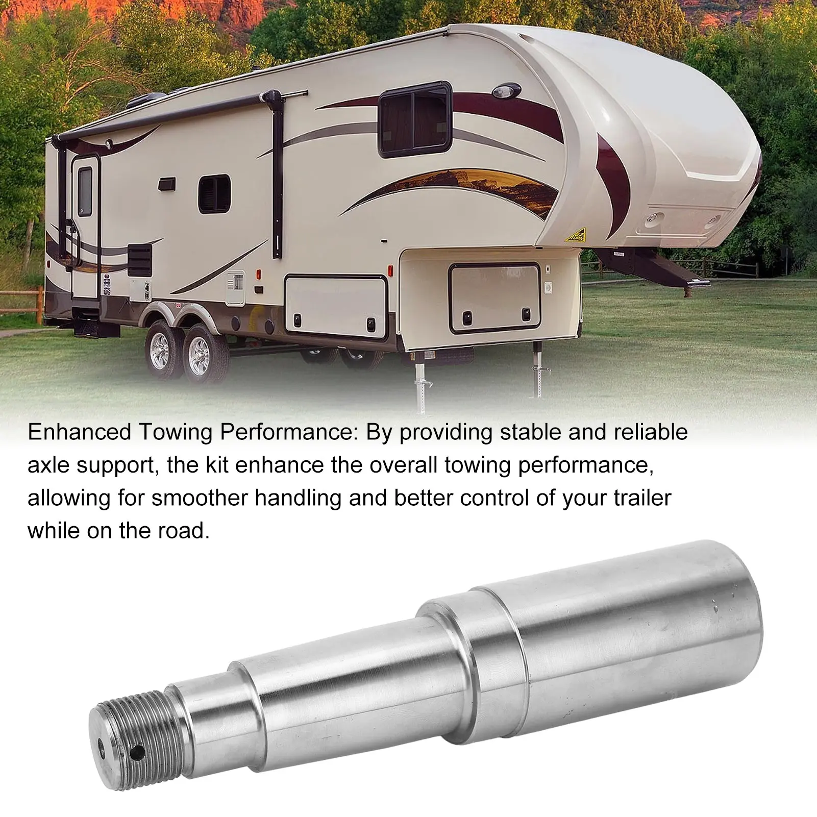 

Trailer Axle Kit 5 Studs 4.5in Bolts High Strength 25mm To 35mm 3500 Lb Anti Shaking Trailer Idler Hub Kit for Cargo Boat