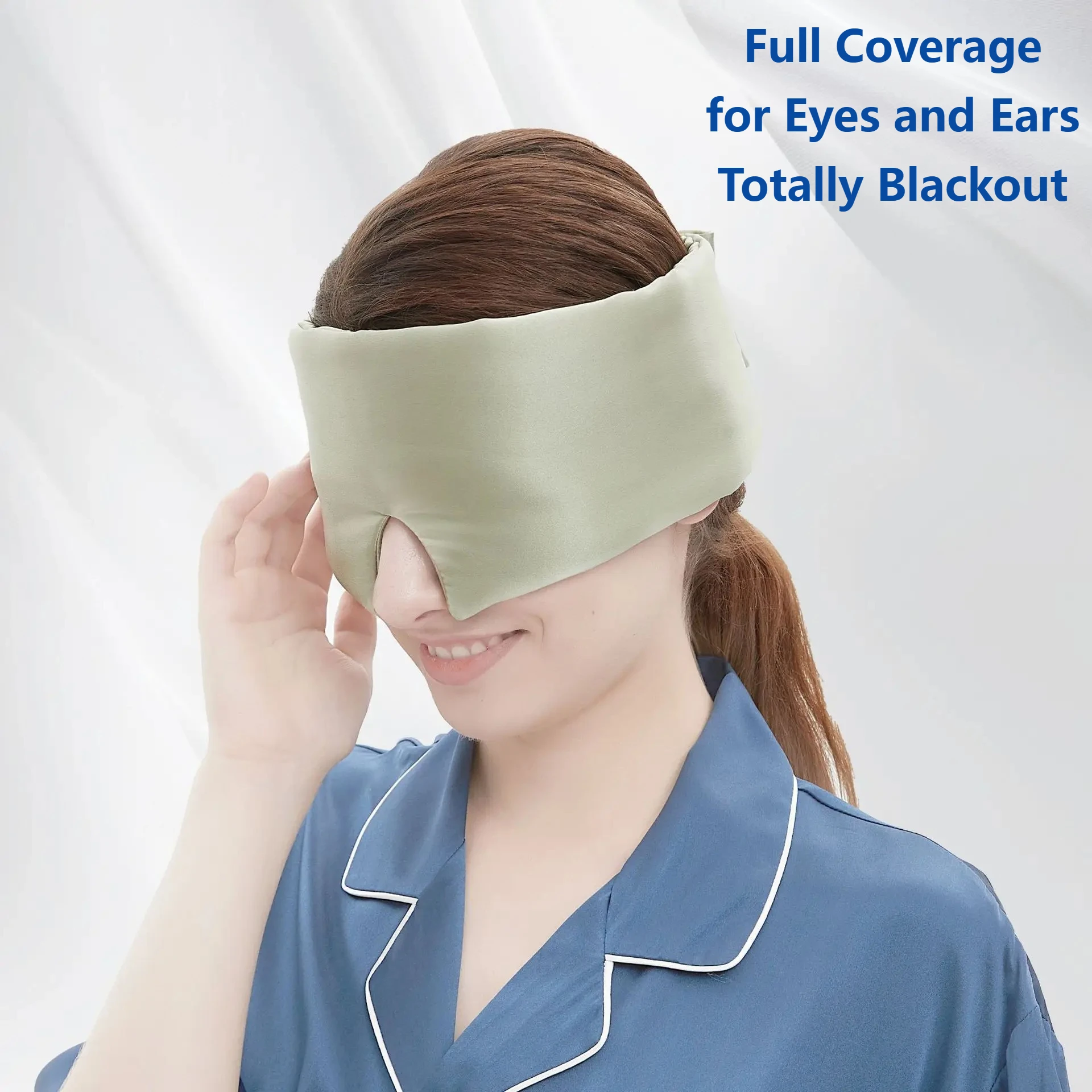 หน้ากากปิดตาไหม, ตีนตุ๊กแกไหมหม่อน, BLACKOUT ไร้แรงกดทับ, นอนหลับสบาย, หน้ากากปิดตาแบบห่อทั้งหมดสีทึบ, หลากสี