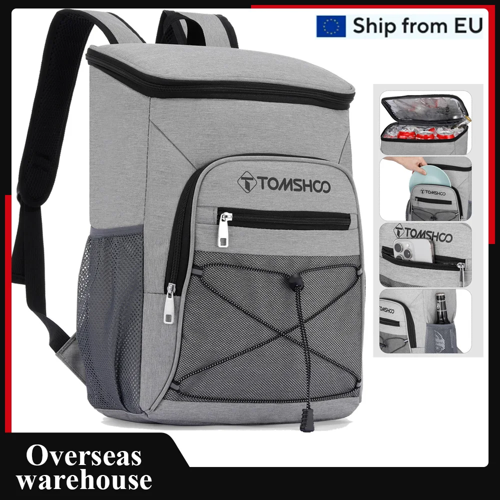 TOMSHOO Cooler Backpack 50 Cans Leakproof Waterproof Insulated Backpack Large Capacity Multifunction Fresh Keeping Backpack