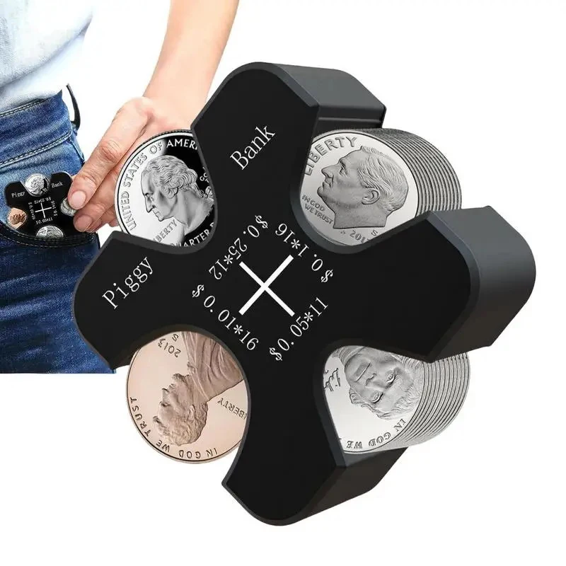 Coin Change Organizer Portable Money Holder Coin Organizer Coin Sorter Silicone Change Storage Box For Car Wallets Pockets