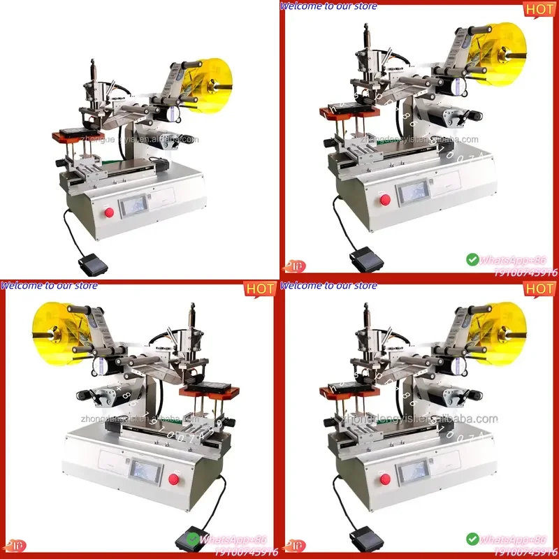 CE Certificate Tabletop Small Semi Auto Labeling Machine Logo Sticker Perfume Box Wine Beverage Round Flat Square
