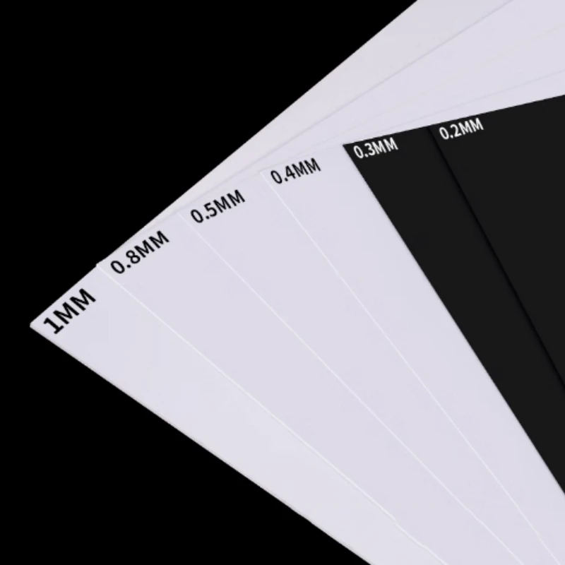 PVC Plastic Sheet Hard Rigid Board White Black Plastic Sheet Model Making Material Handmade Pad Panel Plate Thickness 0.2-5mm