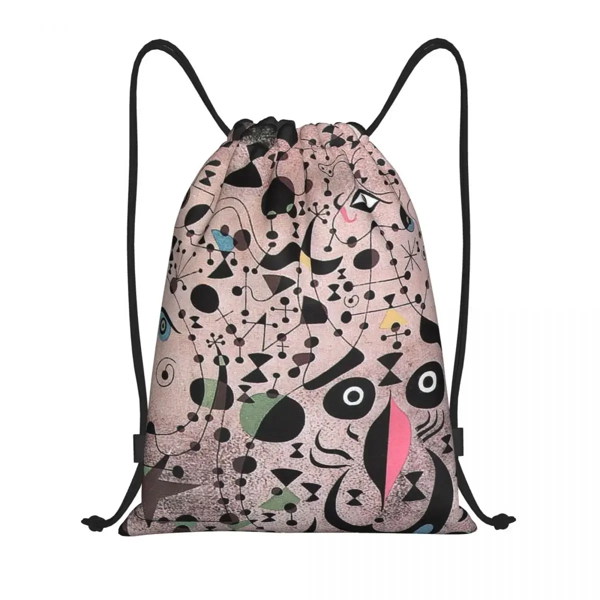 The Beautiful Bird Revealing The Unknown To A Pair Of Lovers Drawstring Backpack Sackpack Foldable Joan Miro Training Bag Sack