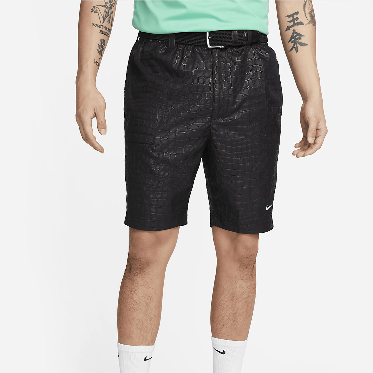 Nike Authentic Men's Drawstring Mid-Waist Polyester Plain Straight Drawstring Shorts DX9212-011