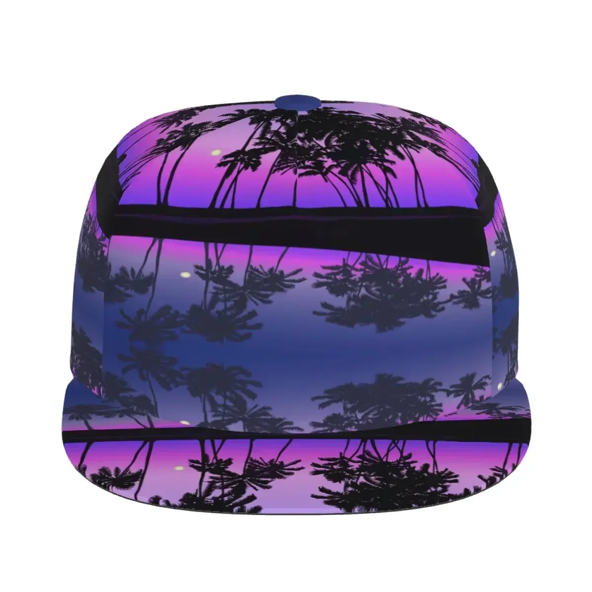 Purplr Sky Palm Trees 3D Print Baseball Cap Casual Sun Hat Elegant Ethnic Style Fashion Stage Hip Hop Women Men