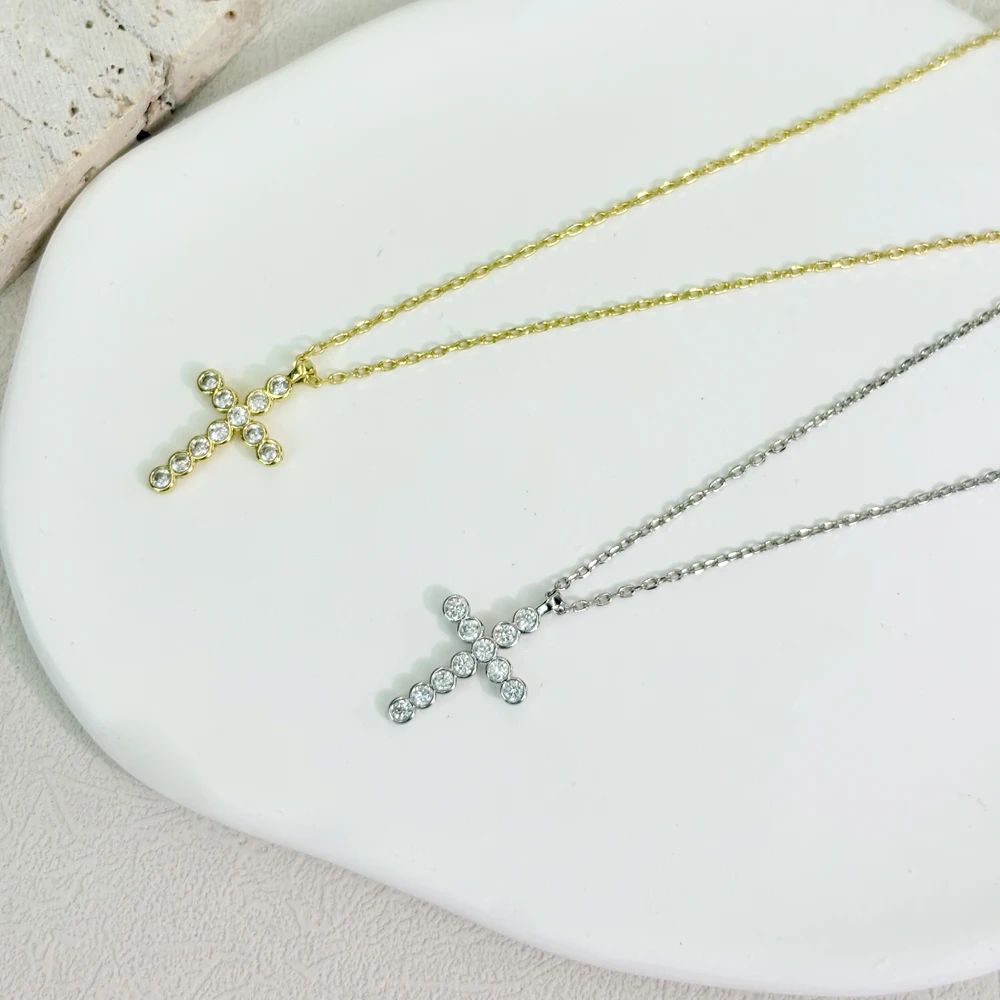 

VKVVA Fashion Jewelry Zircon Cross Pendant Necklace for Women Unique Gifts