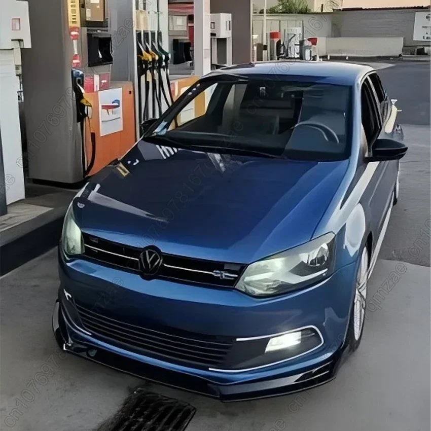 VW 폴로 MK5 6R 표준 Pre-Facelift 2009-2013 Pcs 앞 범퍼 립 스포일러 스플리터 디퓨저 분리기 바디 키트 글로스 블랙 썸네일 3