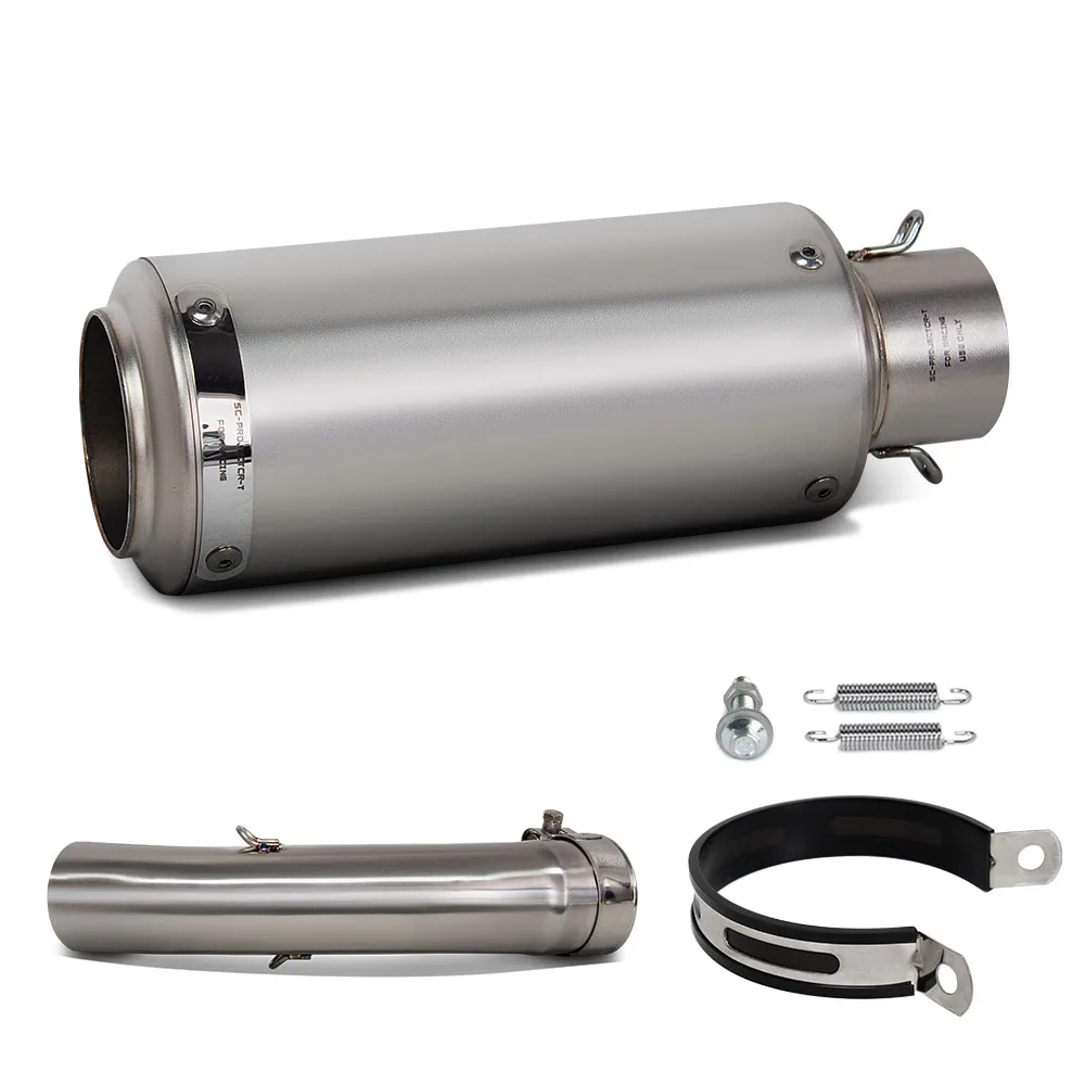 250DUKE exhaust Slip on Line Project Muffler For Duke390 390duke duke250 250DUKE 390ADV 250ADV 2021-2024 Moto escape mid pipe
