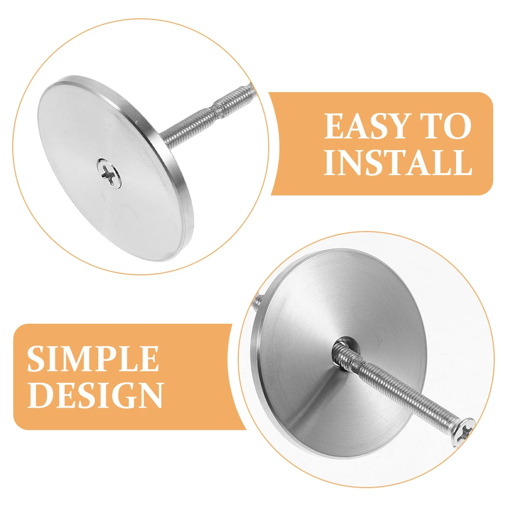 

Stainless Steel Cover Plate Deadbolt Cover Door Hole Filler Plate Filler for Deadbolt Knob Enhance Security Hardware