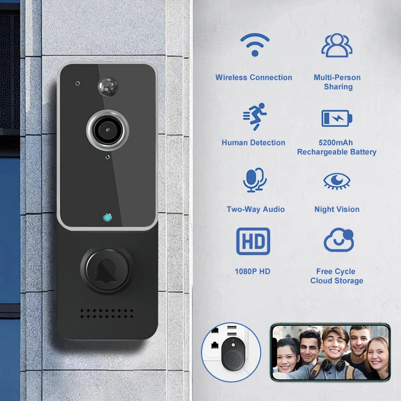 wireless-doorbell-wifi-outdoor-hd-camera-smart-home-security-doorbell-camera-2-way-audio-night-vision-waterproof-door-bell-cam