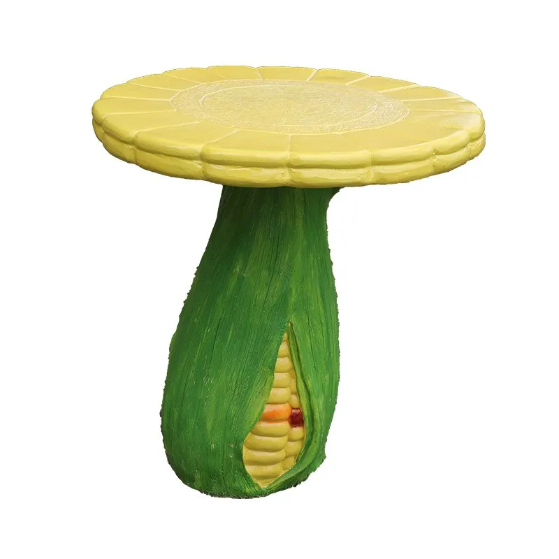 Outdoor Cartoon Fruit Table And Chair Ornaments FRP Sculpture Mushroom Villa Garden Camping Chairs Decorative Stool Furniture