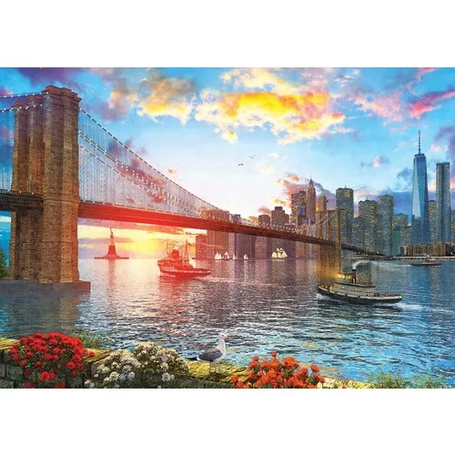 Art Puzzle Sunset In New York 1000 Piece Jigsaw Puzzle