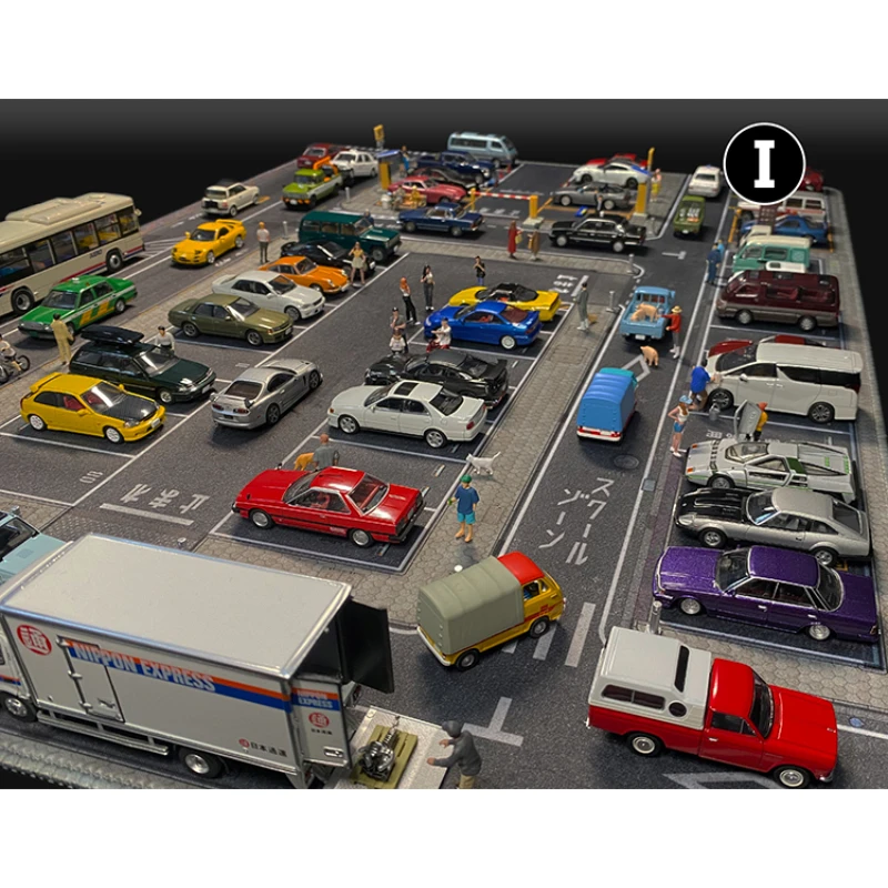 

1:64 Scale 80X55cm Car Mat Streets in Tokyo Road Scene Accessory Parking Lot Mat For Diecast Vehicle Display Mouse Pad Toys Fans