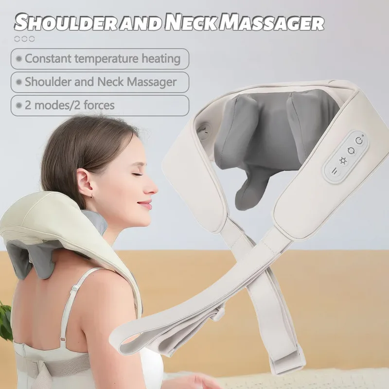 Cervical Back Neck Shoulder Multifunctional Massager Muscle Relaxing Realistic Kneading Shawl Beauty Pain Relief Instrument