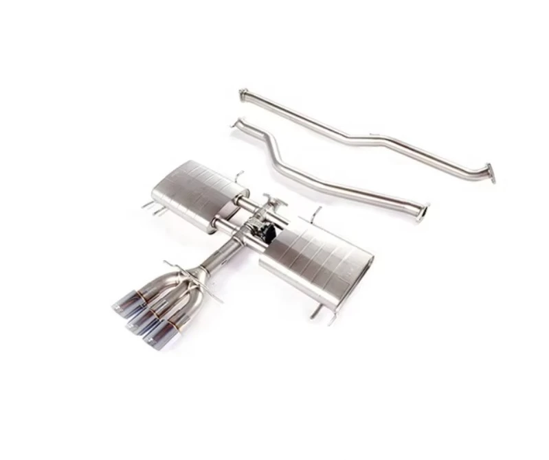 Triple Carbon Fiber Tips 304 Stainless Steel Exhaust Pipe With Electric Valve For Honda CIVIC 1.5T 10th Gen