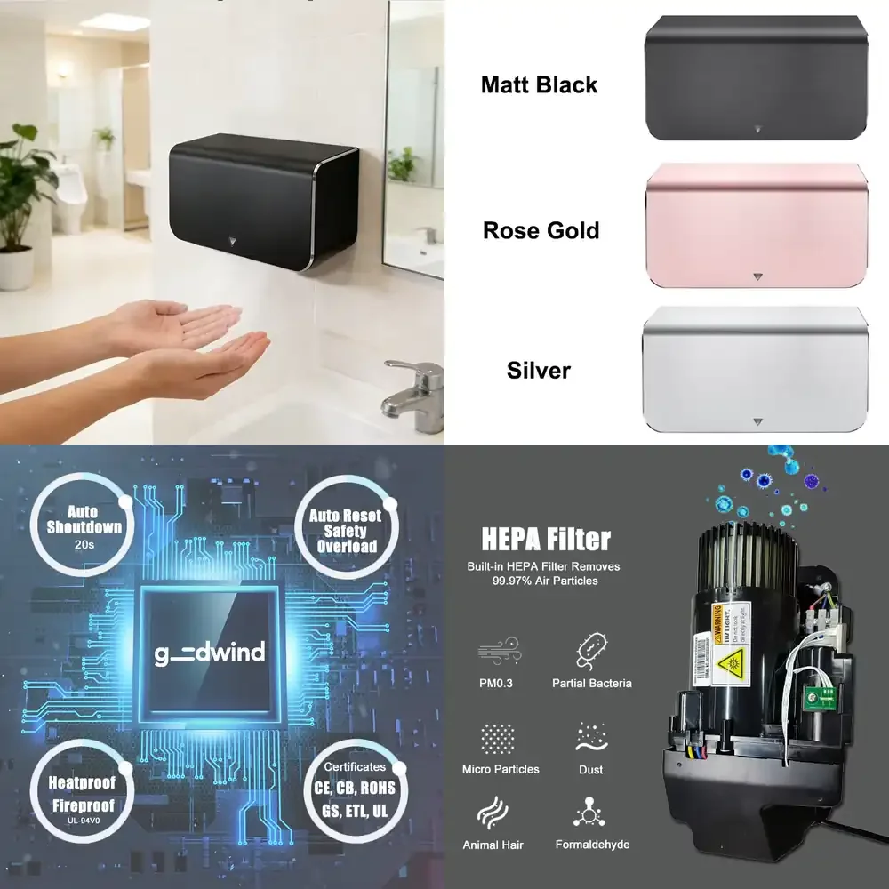 Best Selling Wall Mounted Hand Dryer Automatic High Speed Commercial Smart Induction Hand Dryer