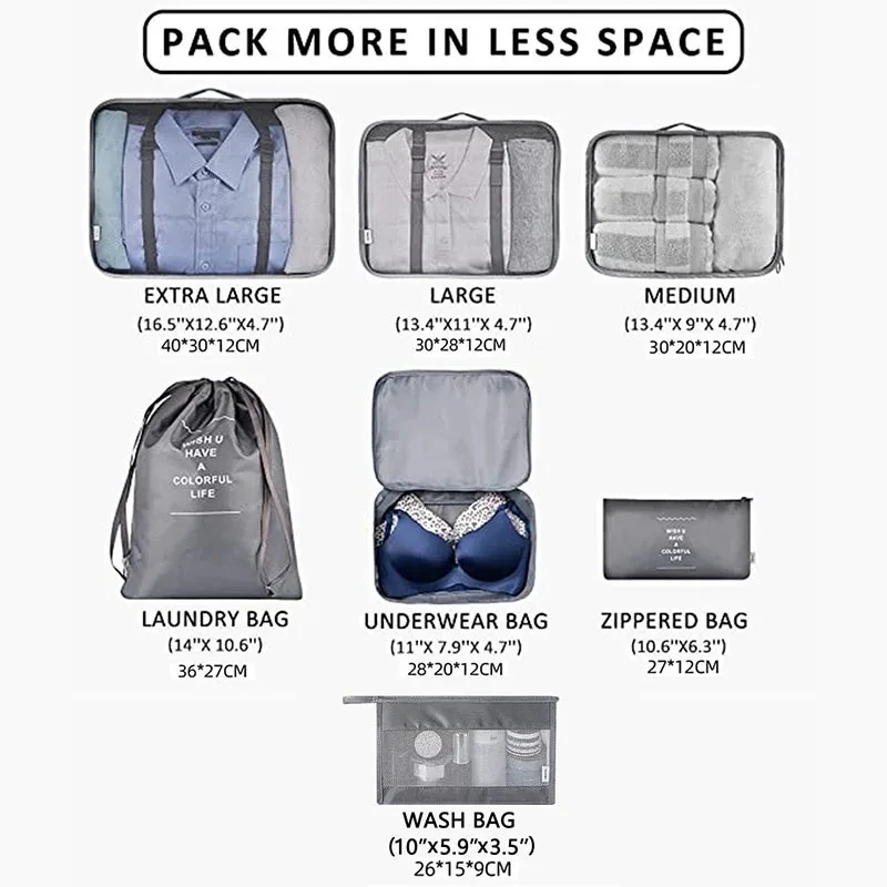 Travel Set Storage Bags Clothes Toiletries Shoes Organizer Bag Student Dormitories Clothing Sorting Bags Packing Cubes