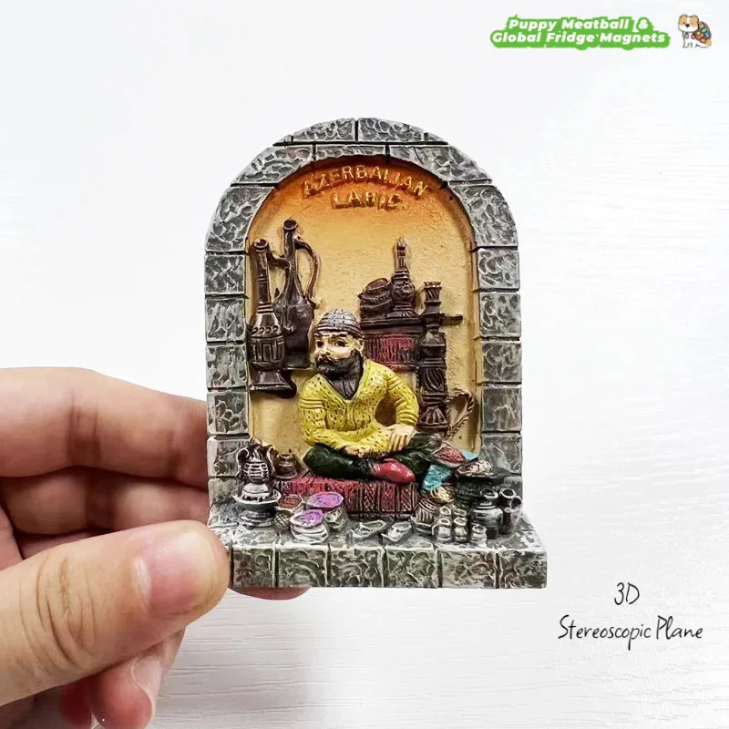 Культурный и креативный магнит на холодильник Республику Азербайджану, персонализированный креативный сувенир для путешествий, изысканное украшение для дома