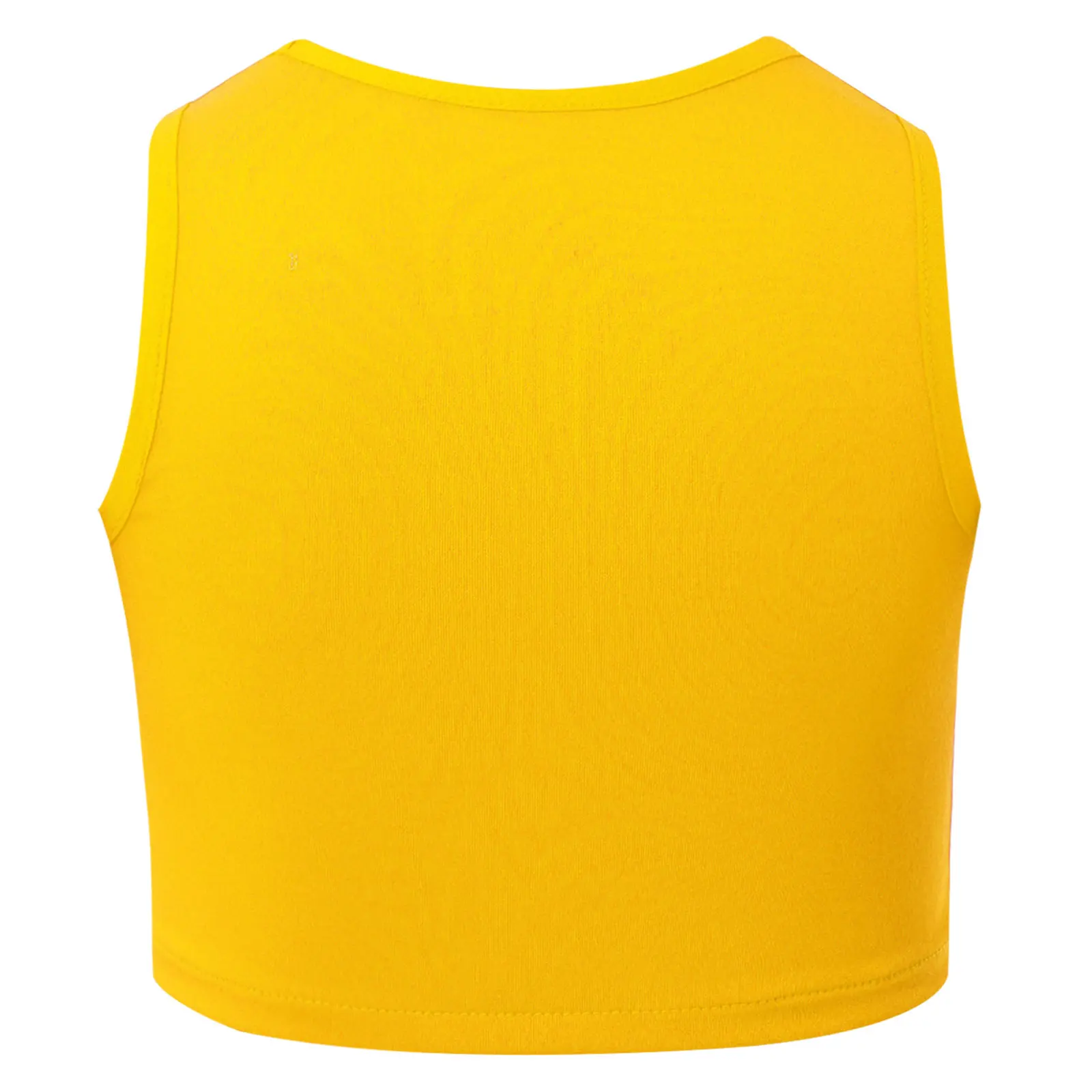 Kids Sparkly Dancewear Stage Top Children's Sequin Tank Top for Girls Music Festival Rave Party Clothes Performance Crop Tops