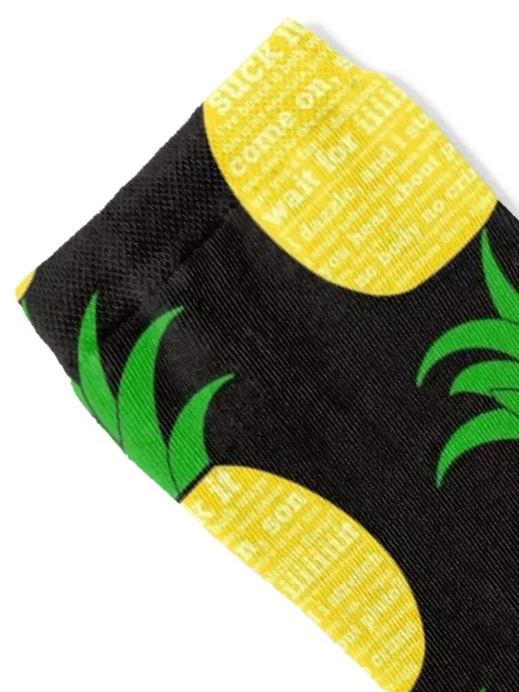 Psych Quotes Pineapple Sticker Socks shoes sports stockings funny gifts kawaii Socks Male Women's