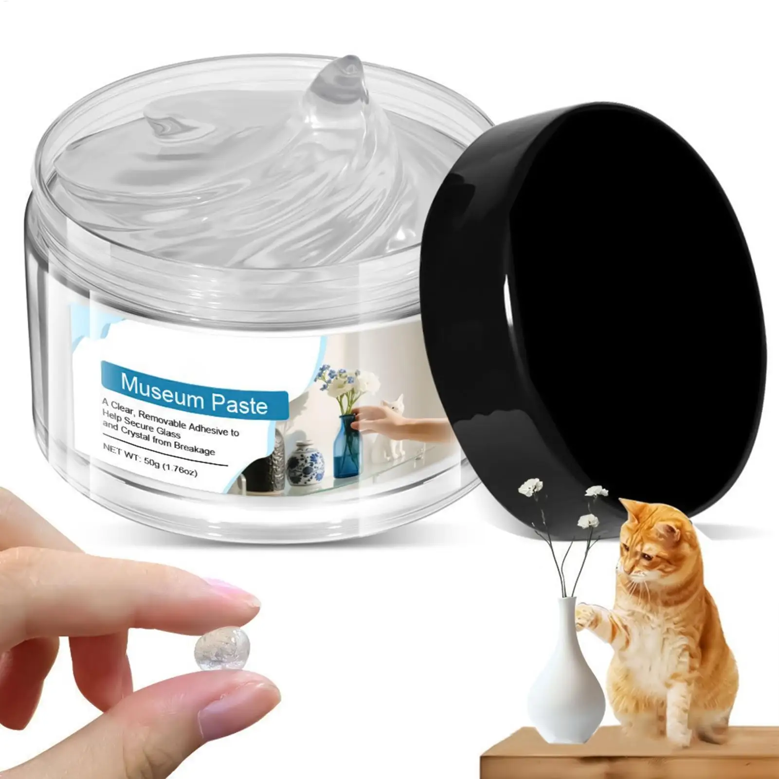 กาวติดตั้งแบบถอดออกได้ 50 กรัม สำหรับงานจัดแสดง งานศิลปะ เซรามิก รูปถ่าย และของตกแต่งผนัง ไม่ทำลายพื้นผิว