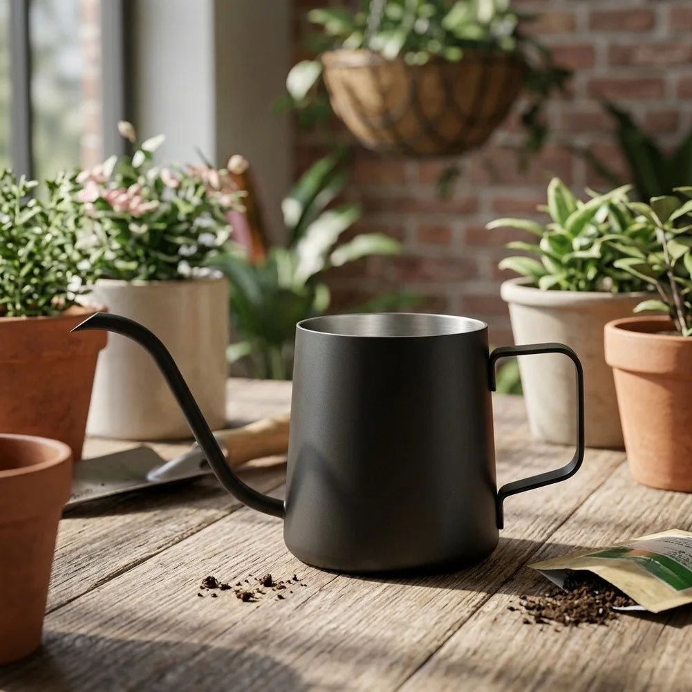 Compact Flower Pot Tool 350ml Plant Waterer Wear Resistant Material Small Capacity Container Elegant Home Decor Style