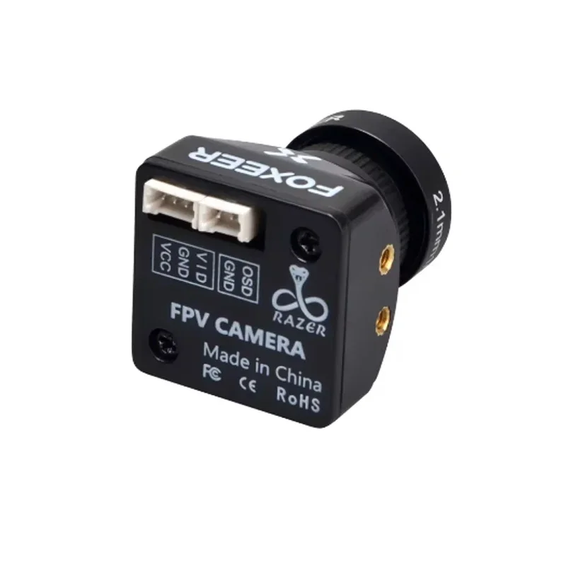Foxeer Razer Mini HD FPV-camera - 5MP, 2,1 mm M12-lens, 1200TVL, PAL/NTSC, 4:3/16:9, OSD, 4,5-25V, natuurlijk beeld