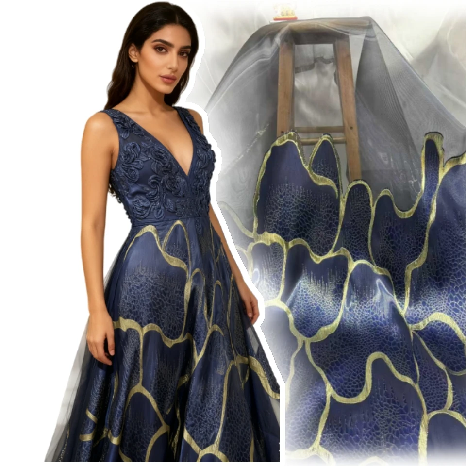 

Nigerian Brocade Lace 5Yards Damask Lace Fabrics 2025 High Quality French African Jacquard For Women Party Sew Dresses AH1811