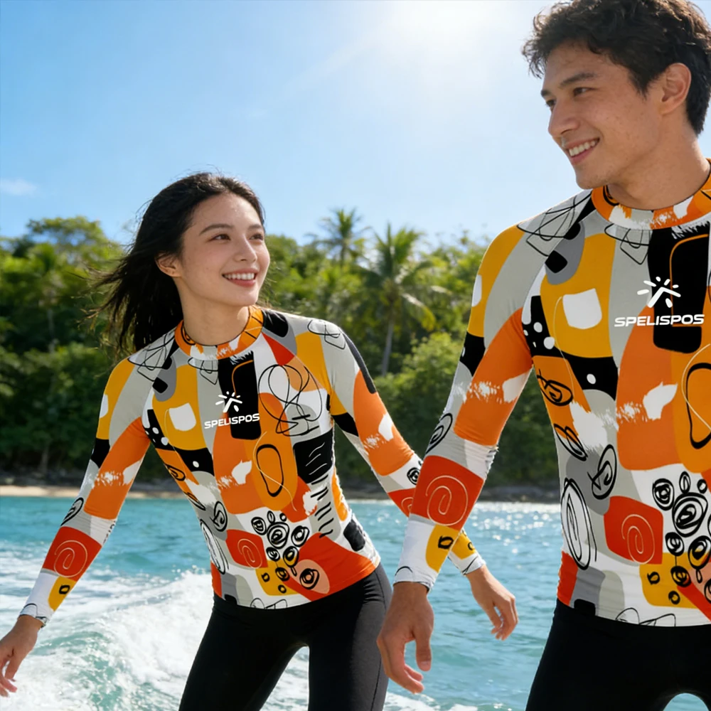Long Sleeve Men's and Women's Surfing Clothing High Quality Swim Beach Shirt Rash Guard Surf Clothes for Water Sport Fishing