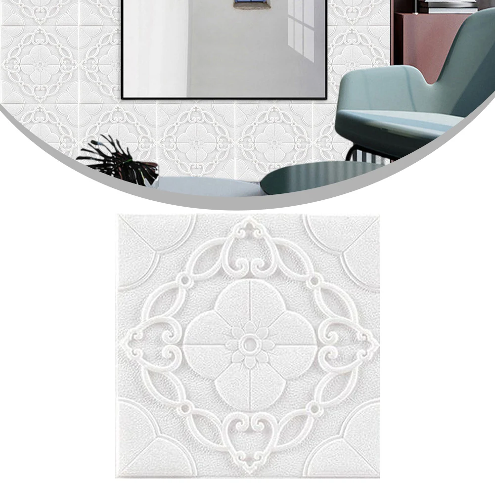 Foam Panels Tile Safe Soft Soft Foam Sound Insulated Specification Sticker Strong Adhesion White Application DIY