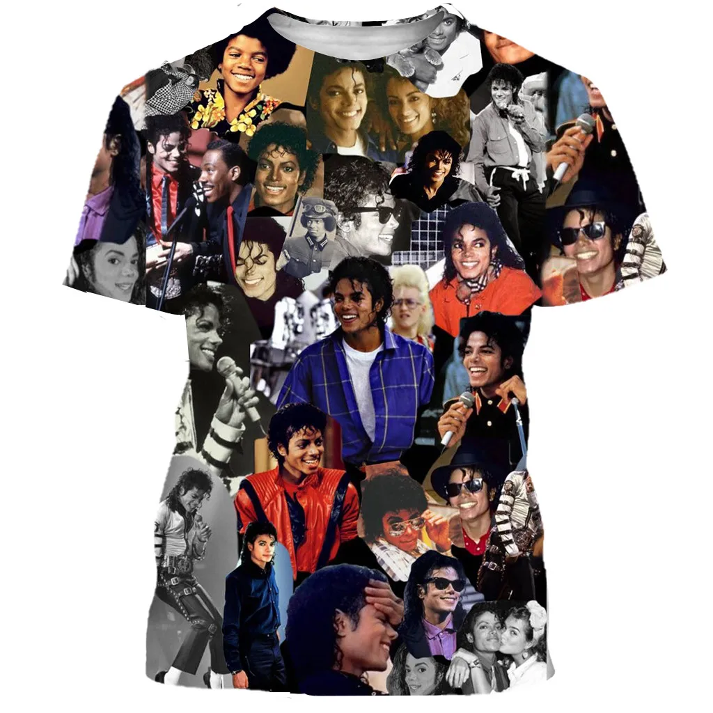 Michael Jackson T Shirt Man Women Fashion Casual 3D Printed T-shirts Harajuku Summer T-shirt Hip Hop Streetwear Tops Clothes