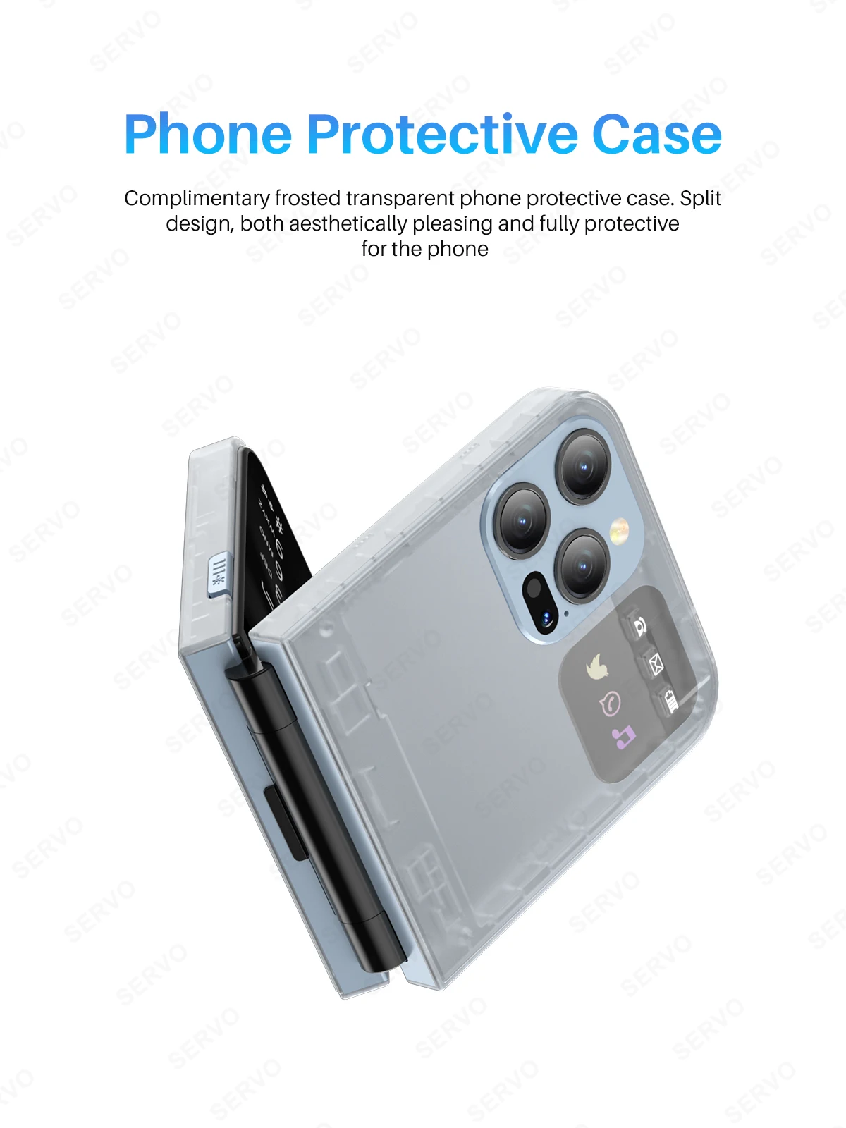 SERVO A50 PRO Foldable Mobile Phone Dual SIM Standby Call Recording Speed Dial Blacklist FM Radio 2G GSM Button Flip Cellphones