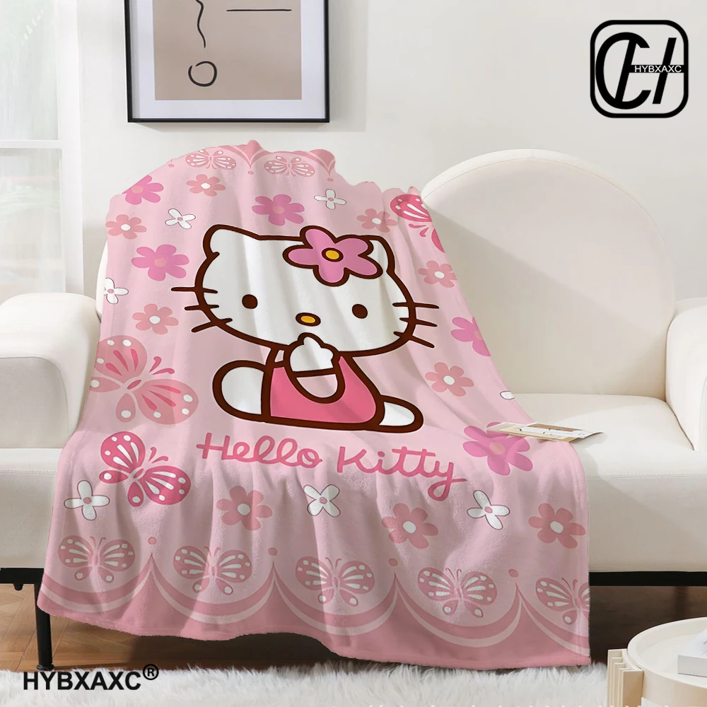 Zachte dekens voor volwassenen Sanrio Hello Kitty pluche deken laken cartoon airconditioning dutje deken lente pluizig dekbed