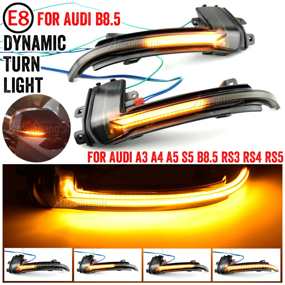 2 Pieces Dynamic Blinker Mirror Light For Audi A4 A8.5 A5 B8.5 S5 A3 8P RS3 LED Turn Signal Side Indicator Blinker RS4 RS5