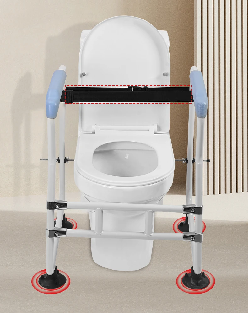 أفضل بيع المعاقين رعاية المسنين المرحاض الوقوف ارتفاع قابل للتعديل إطار السلامة السكك الحديدية الحمام كرسي المرحاض درابزين مسند الذراع #3