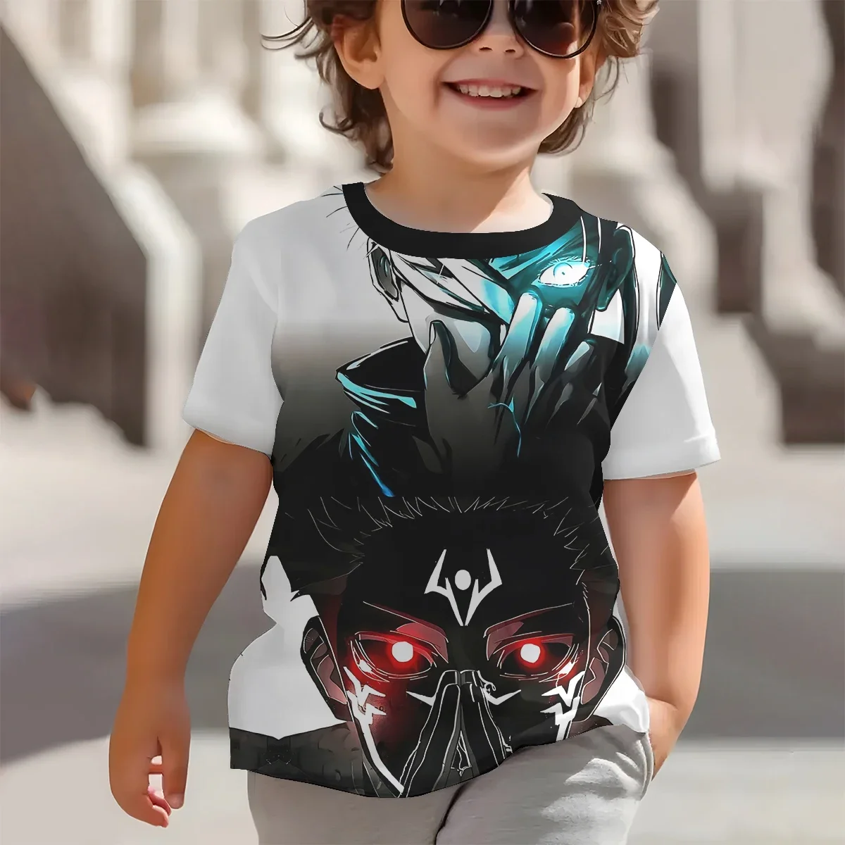 3D Print Jujutsu Kaisen Satoru Gojo Baby Clothing 5 to 14 Years Male Outdoor Clothes for Children Boy Girl Child T-Shirt Top