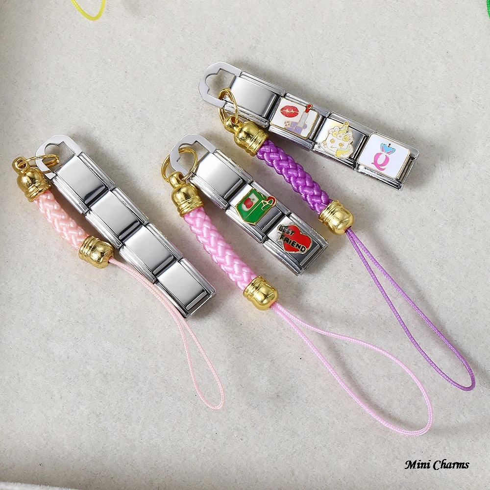 Bunter Foto-Seil-Schlüsselanhänger, passend für 9mm italienische Charms, Edelstahl, DIY-Perlen-Charm, modischer Schmuck für Damen und Herren, Geschenke – Detail 7