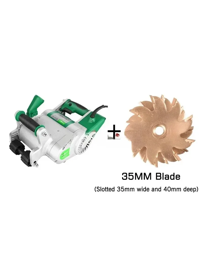 Concrete Wall Groove Cutter 35mm 25mm 1100W Electric Slotting Machine for Brick Block Cutting