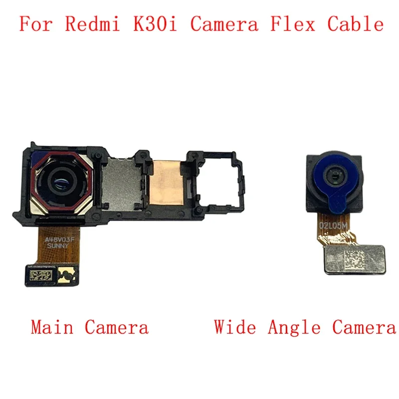 Back Rear Front Camera Flex Cable For Redmi K30i 5G Main Big Small Camera Module Repair Parts