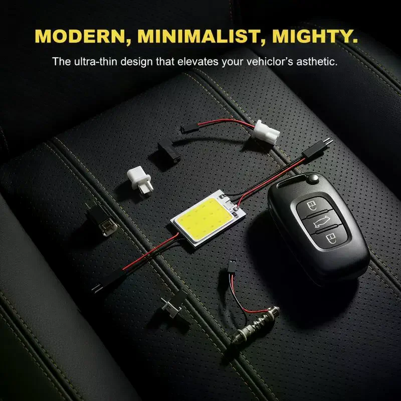 COB Car Interior LED Panel Light Kit Super Bright Universal Adapters Easy Wiring for Auto Interior Lighting System Upgrade view 3